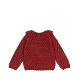 Knit Sparkle Cardigan (Red Dahlia)