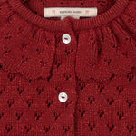 Knit Sparkle Cardigan (Red Dahlia)