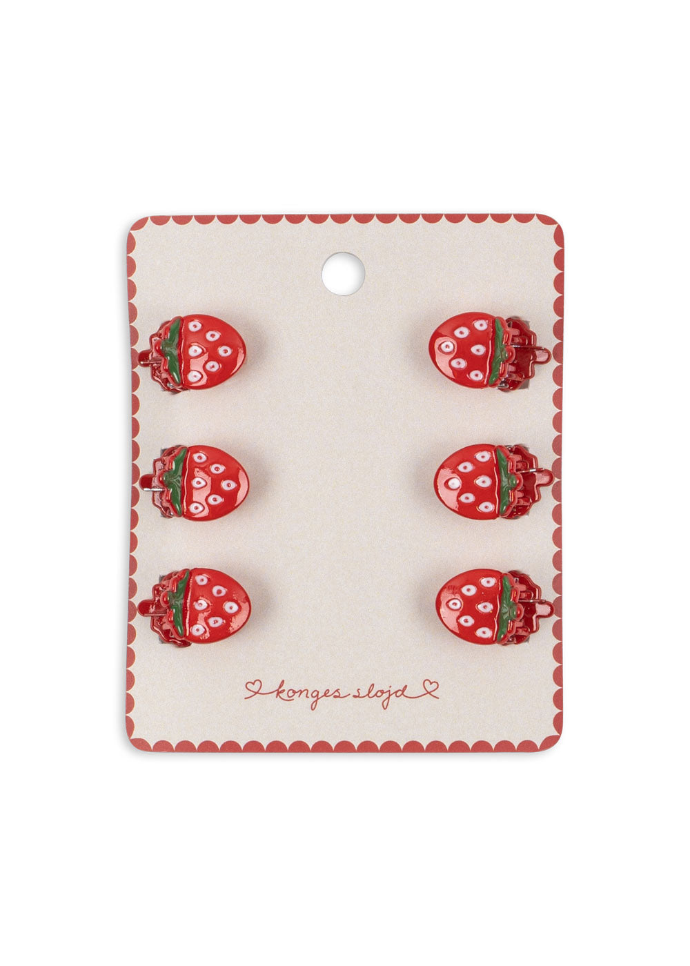 6 Pack Mini Strawberry Hair Claws
