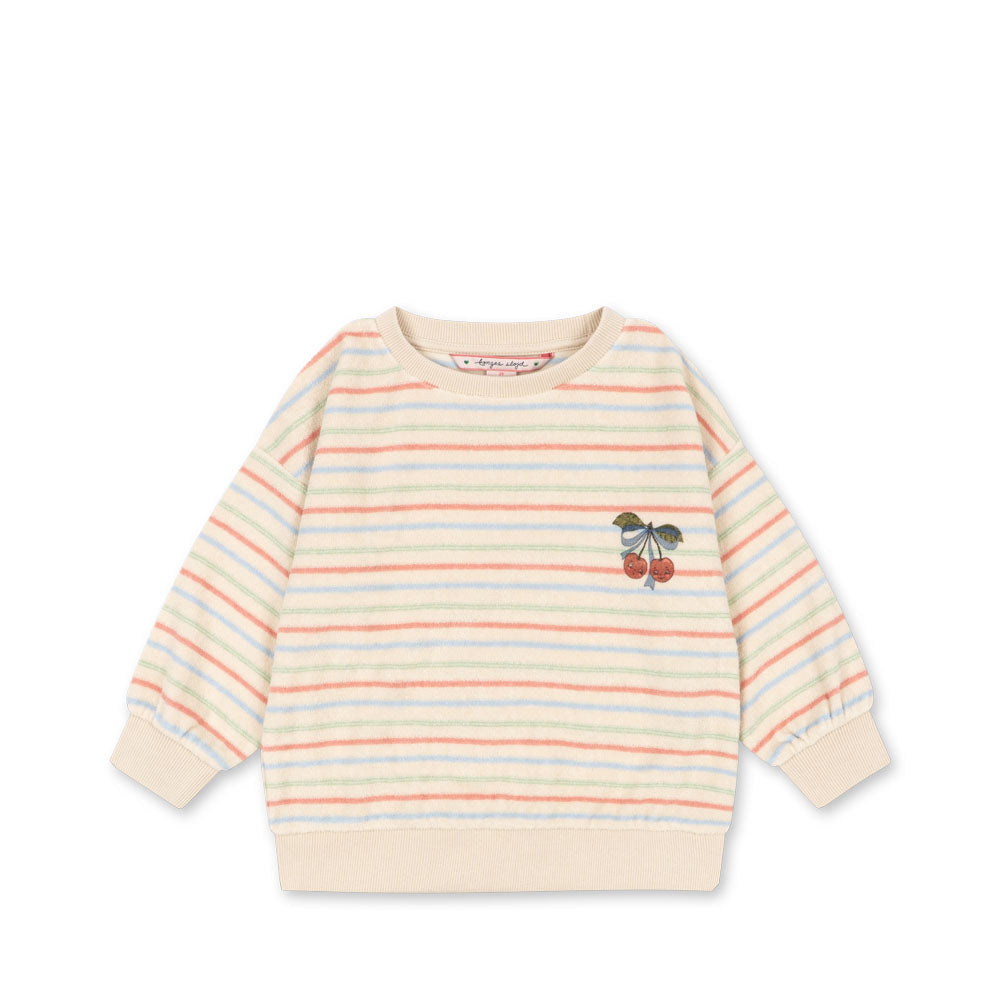 Itty Rib Sweat Shirt (Confetti Stripe)