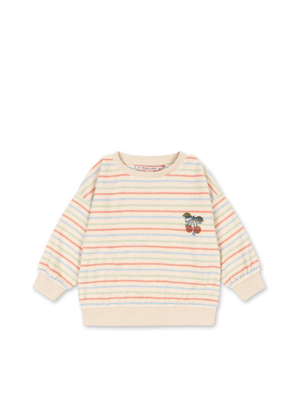 Itty Rib Sweat Shirt (Confetti Stripe)