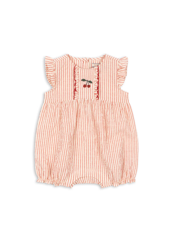 Ellie Frill Romper (Amour Stripe)
