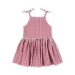 Isotta Dress (Raspberry Check)
