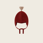 Contrast Baby Tassel Hat (Paprika)