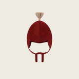 Contrast Baby Tassel Hat (Paprika)