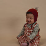 Contrast Baby Tassel Hat (Paprika)