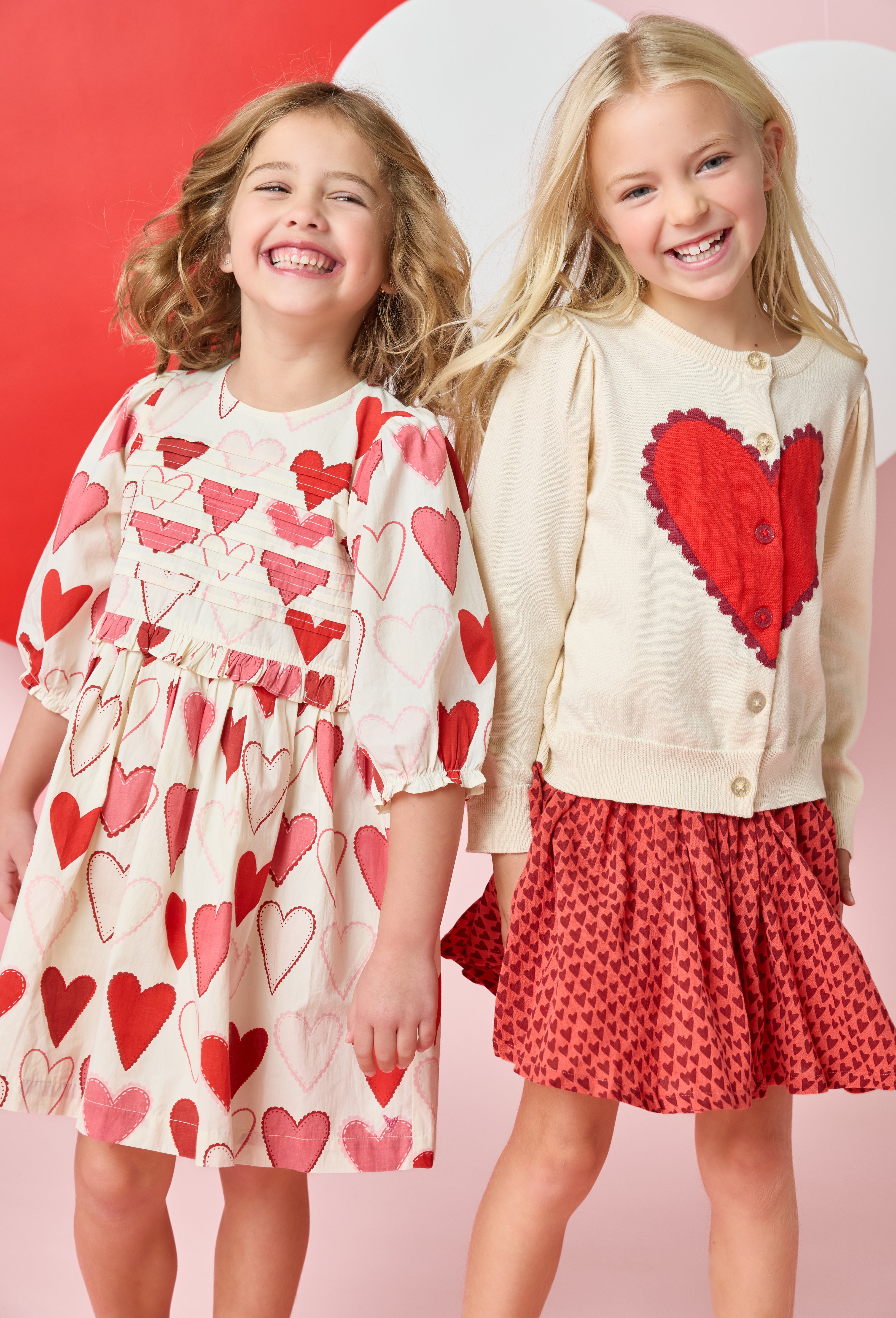 Girls Constance Sweater (Scalloped Heart)