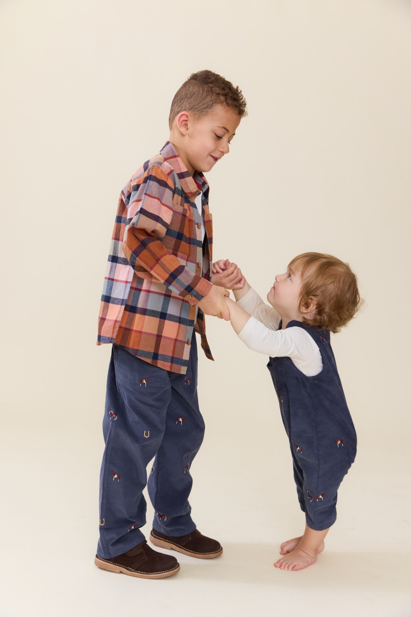 Baby Boys Noah Jumper (Navy Horse Embroidery)