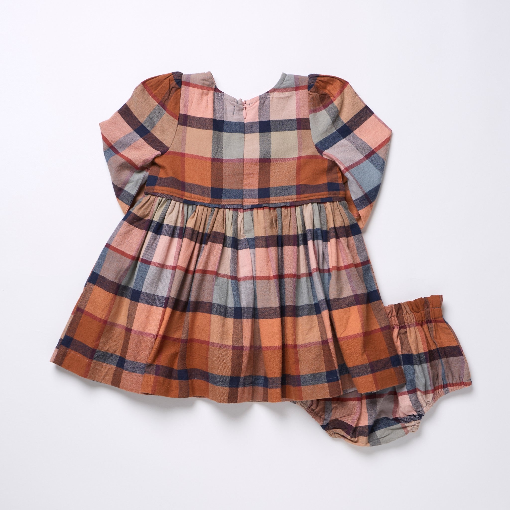 Baby Girls Mae Dress Set (Hayride Plaid)