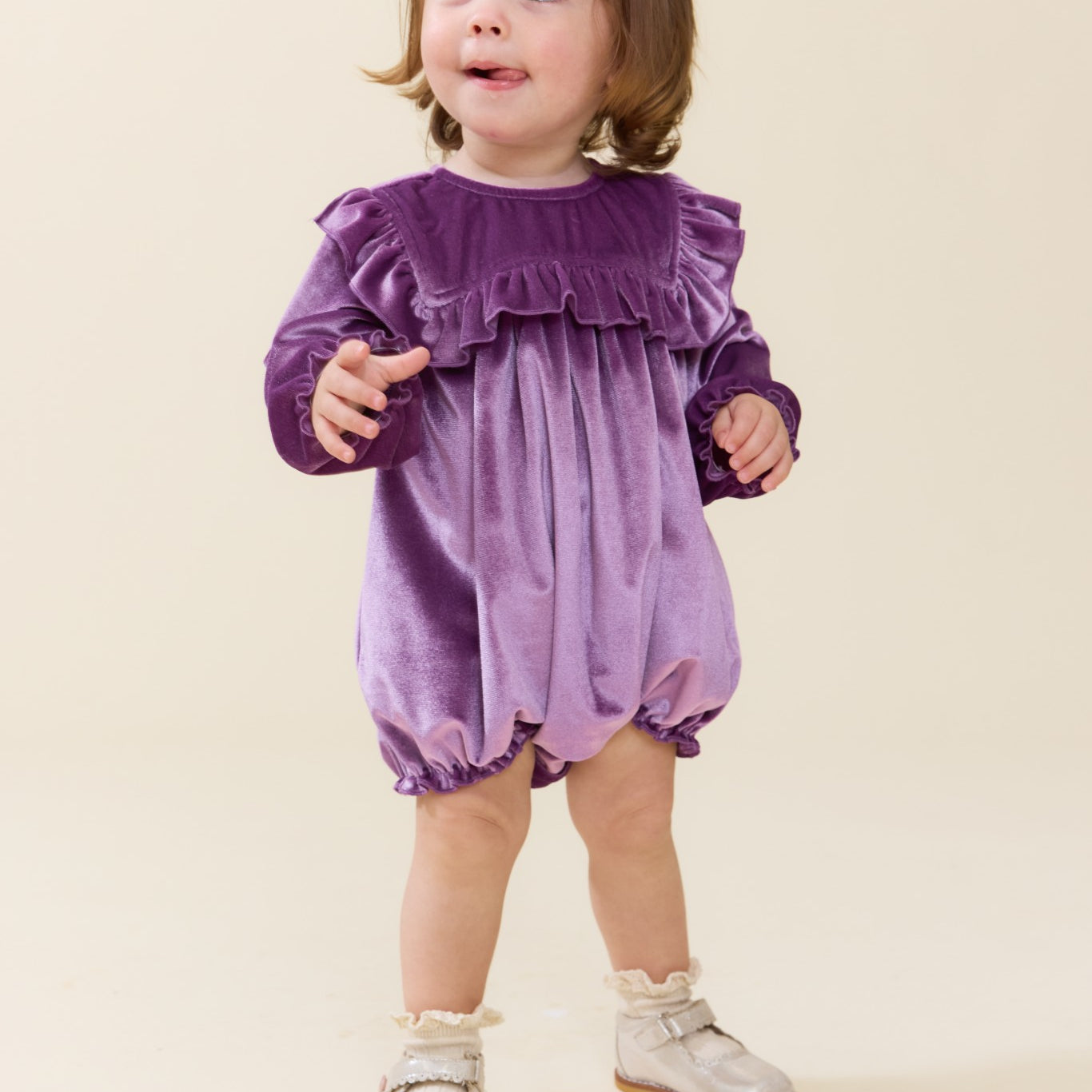 Baby Girls Quinn Bubble (Lavender Velour)