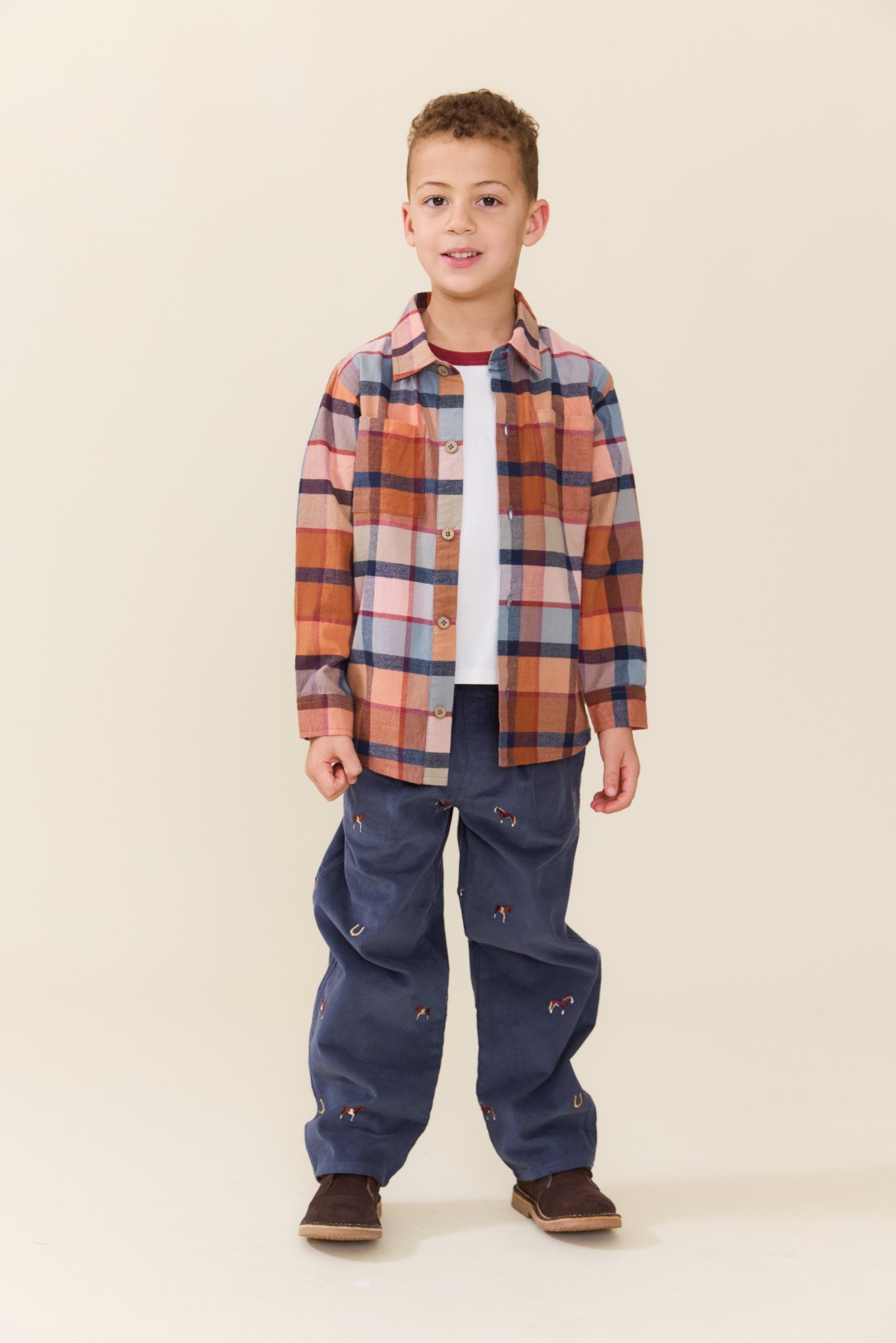 Boys Long Sleeve Jack Shirt (Hayride Plaid)