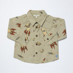 Boys Long Sleeve Jack Shirt (Space Rocket)
