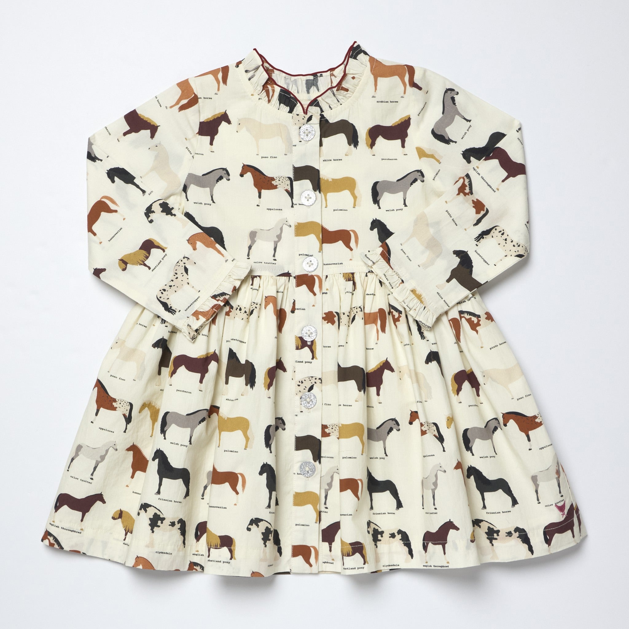 Girls Autumn Dress (Horse Breeds)