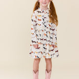 Girls Autumn Dress (Horse Breeds)