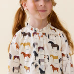 Girls Autumn Dress (Horse Breeds)