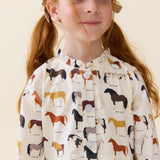 Girls Autumn Dress (Horse Breeds)