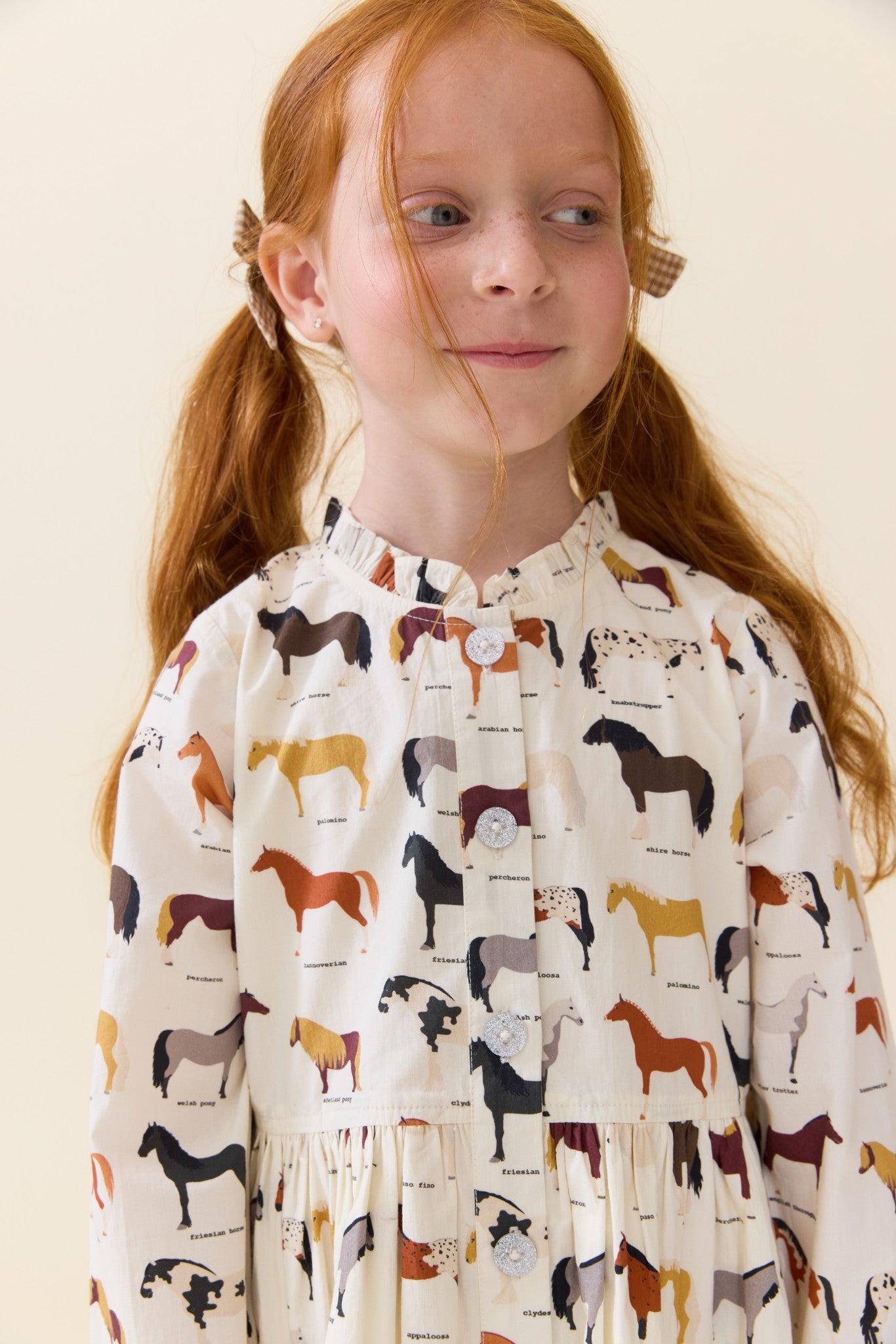 Girls Autumn Dress (Horse Breeds)