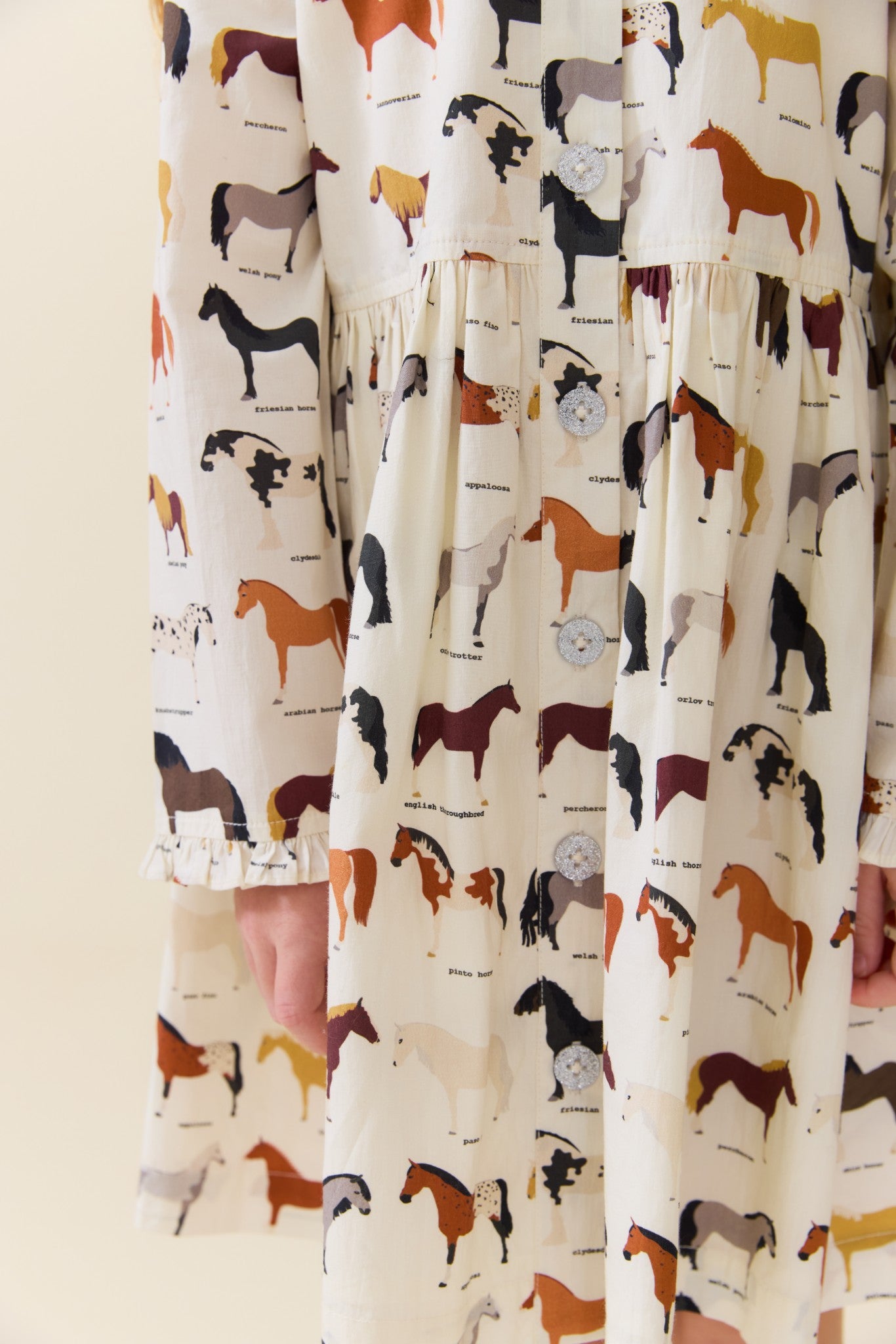 Girls Autumn Dress (Horse Breeds)