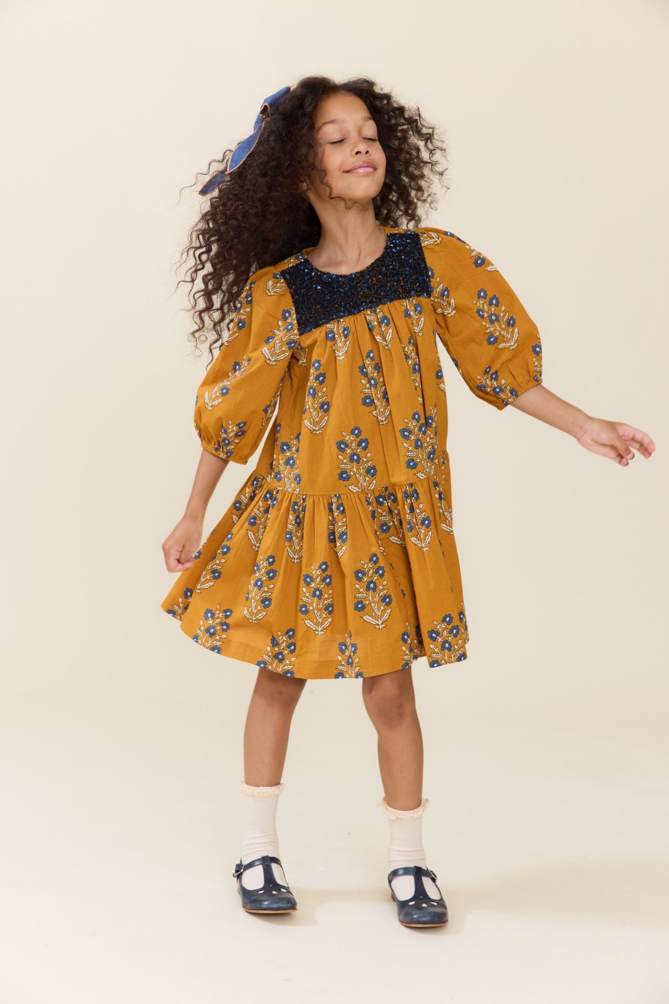 Girls Fiona Dress (Harvest Dewdrop)