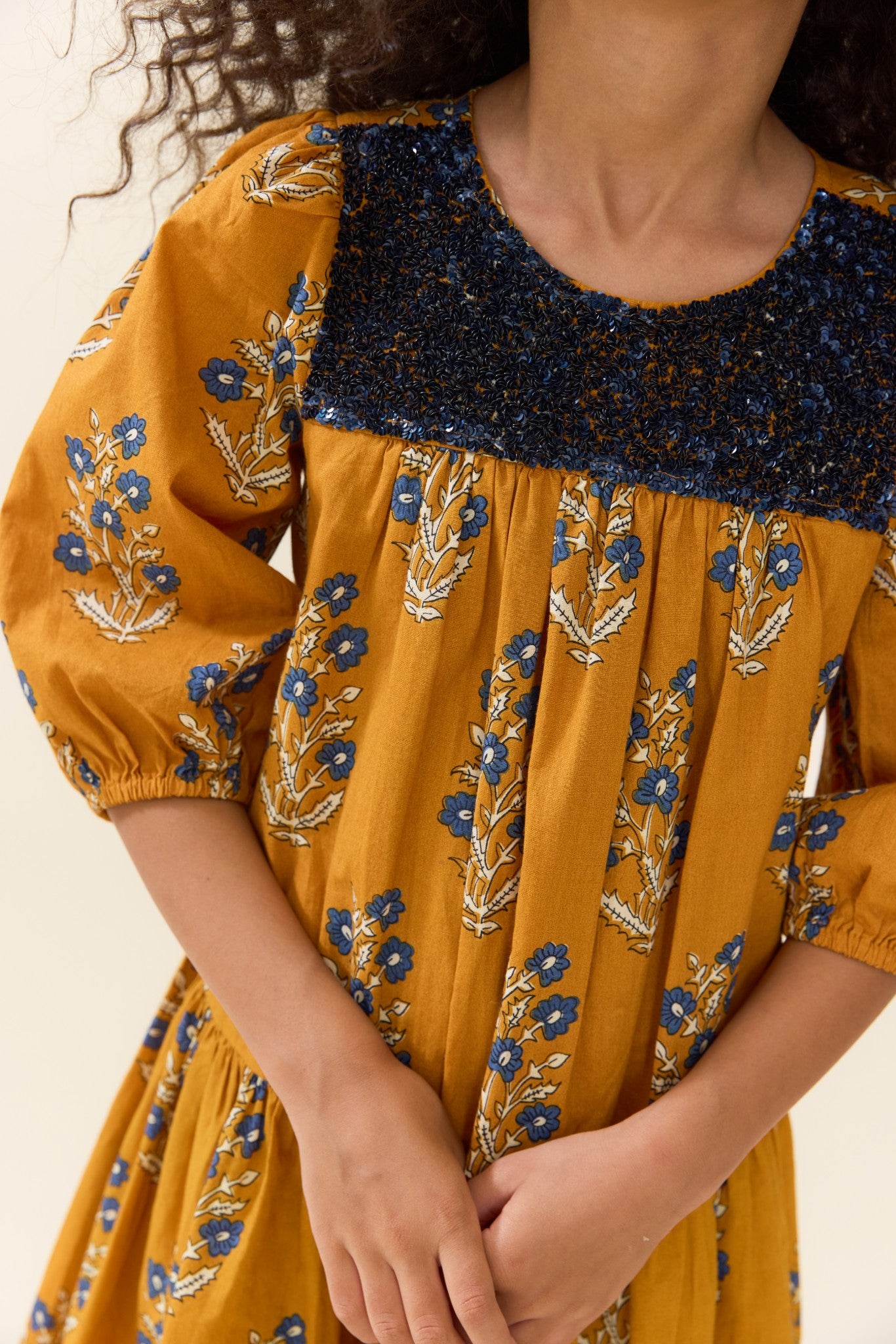 Girls Fiona Dress (Harvest Dewdrop)