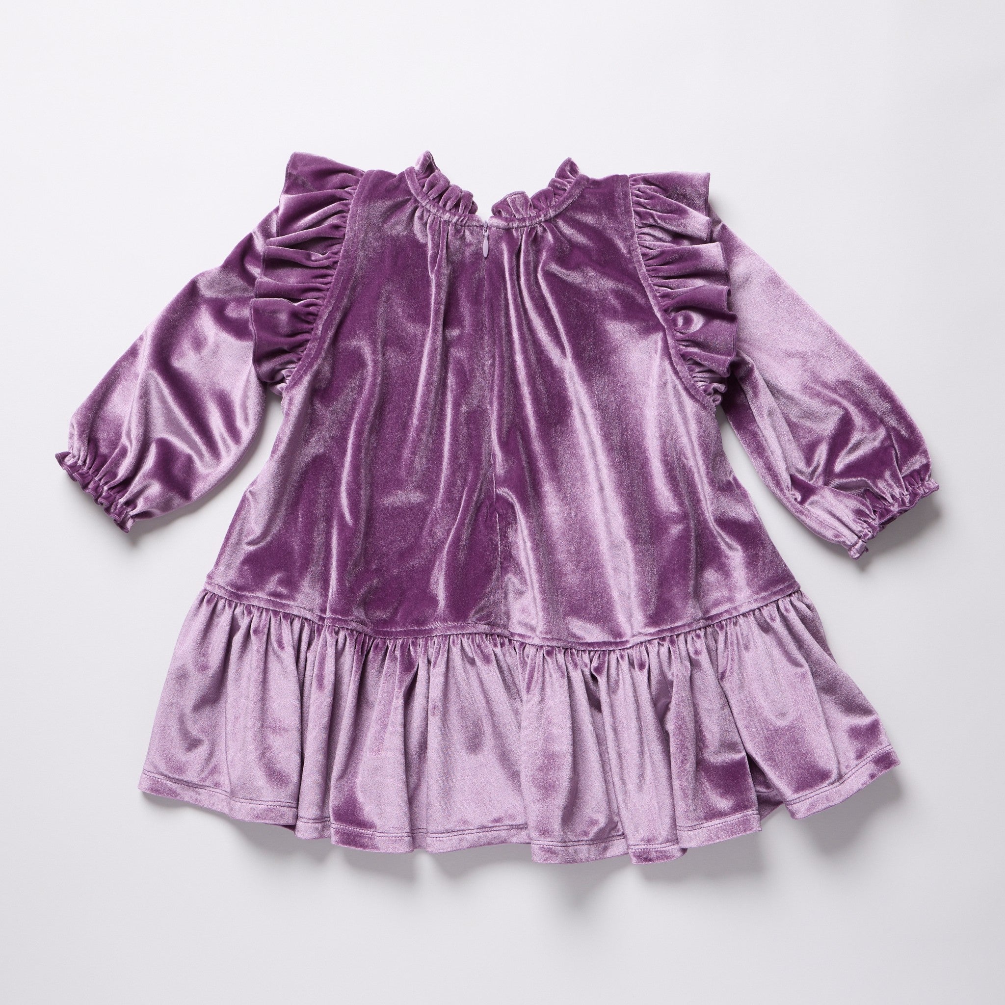 Girls Harper Dress (Lavender Velour)