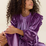 Girls Harper Dress (Lavender Velour)