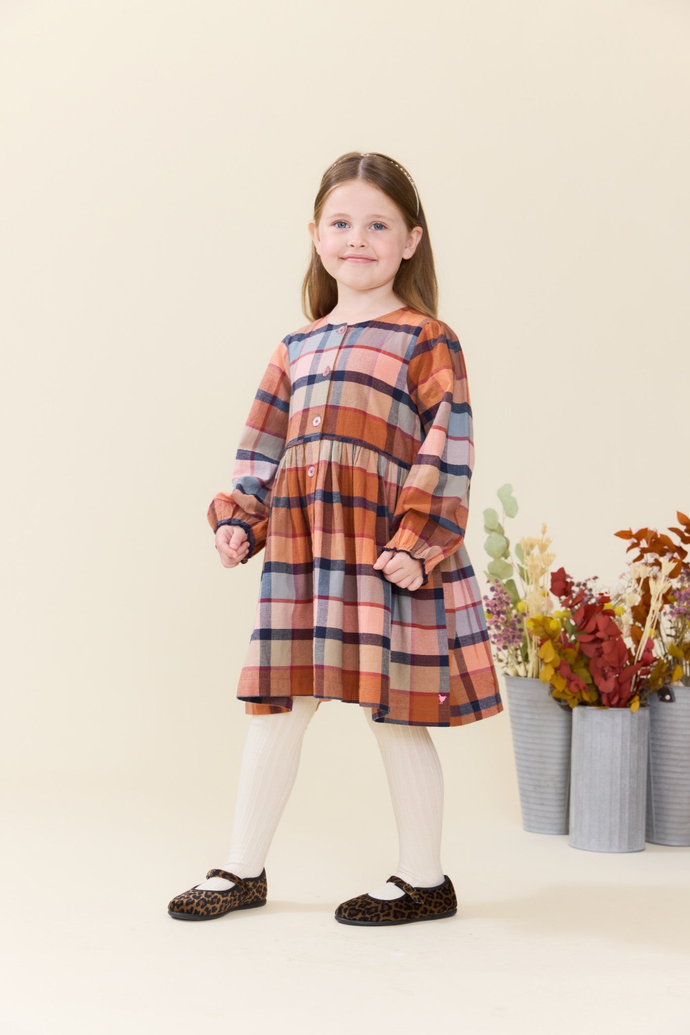 Girls Mae Dress (Hayride Plaid)