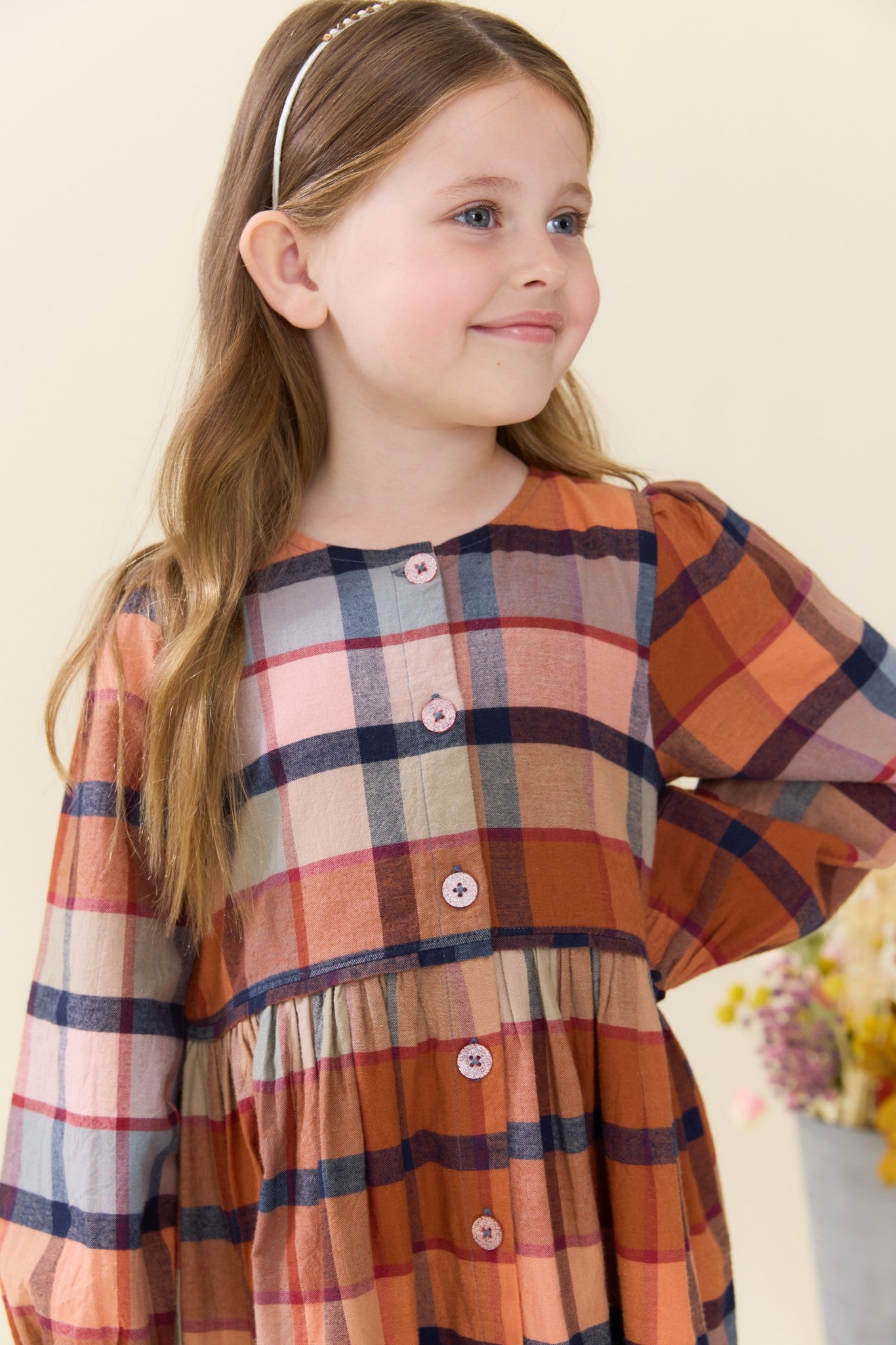 Girls Mae Dress (Hayride Plaid)