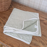Quilted Gauze Blanket (Ellis Green Stripe)
