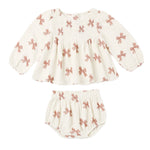 Sophia Top + Bloomer Set (Peppermint Bows)