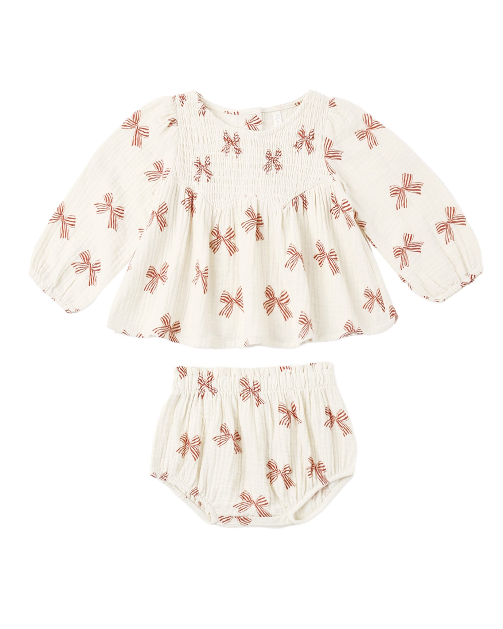 Sophia Top + Bloomer Set (Peppermint Bows)