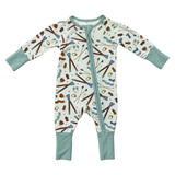 Long Sleeve Zip Romper (Ski)