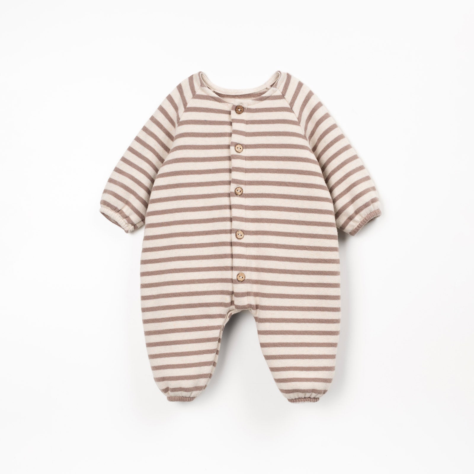 Striped Flame Jersey Jumpsuit (Taupe)
