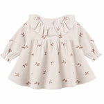 Velour Baby Dress (Red Bows)