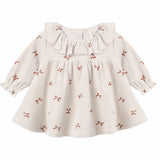 Velour Baby Dress (Red Bows)