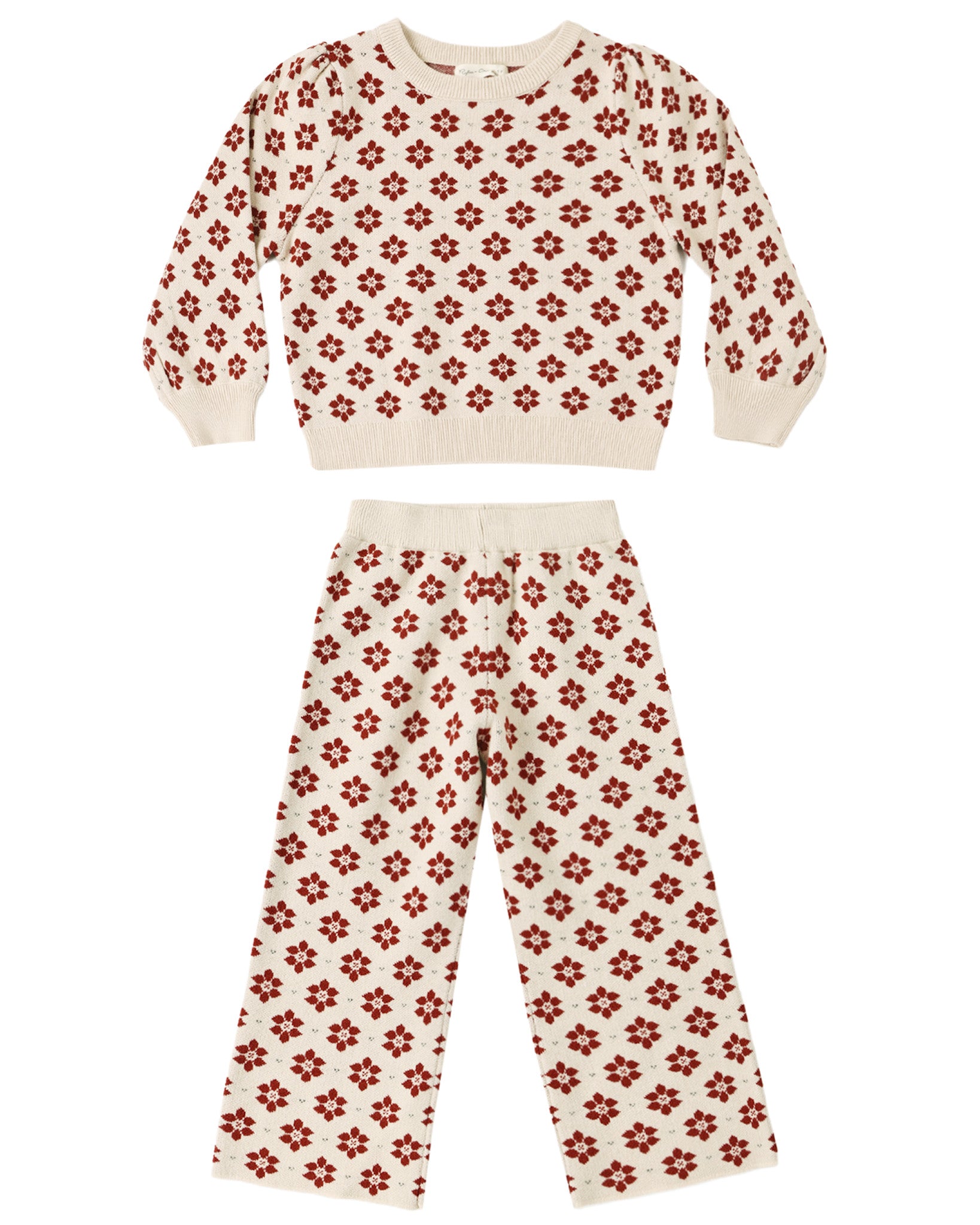 Jacquard Knit Set (Poinsettia)