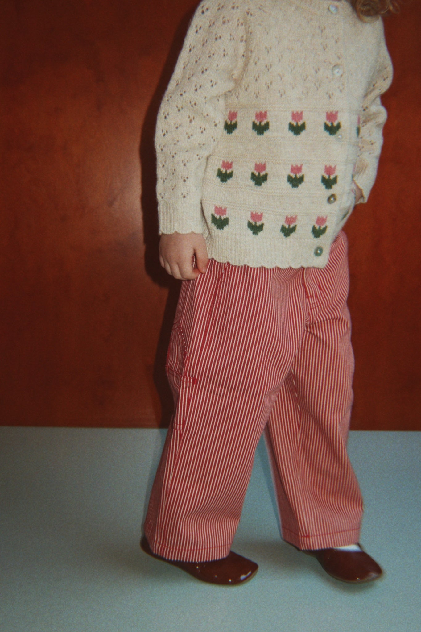 Luc Pants (Milk Rouge Stripe)