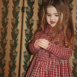 Elin Smock Dress (Brick Check)