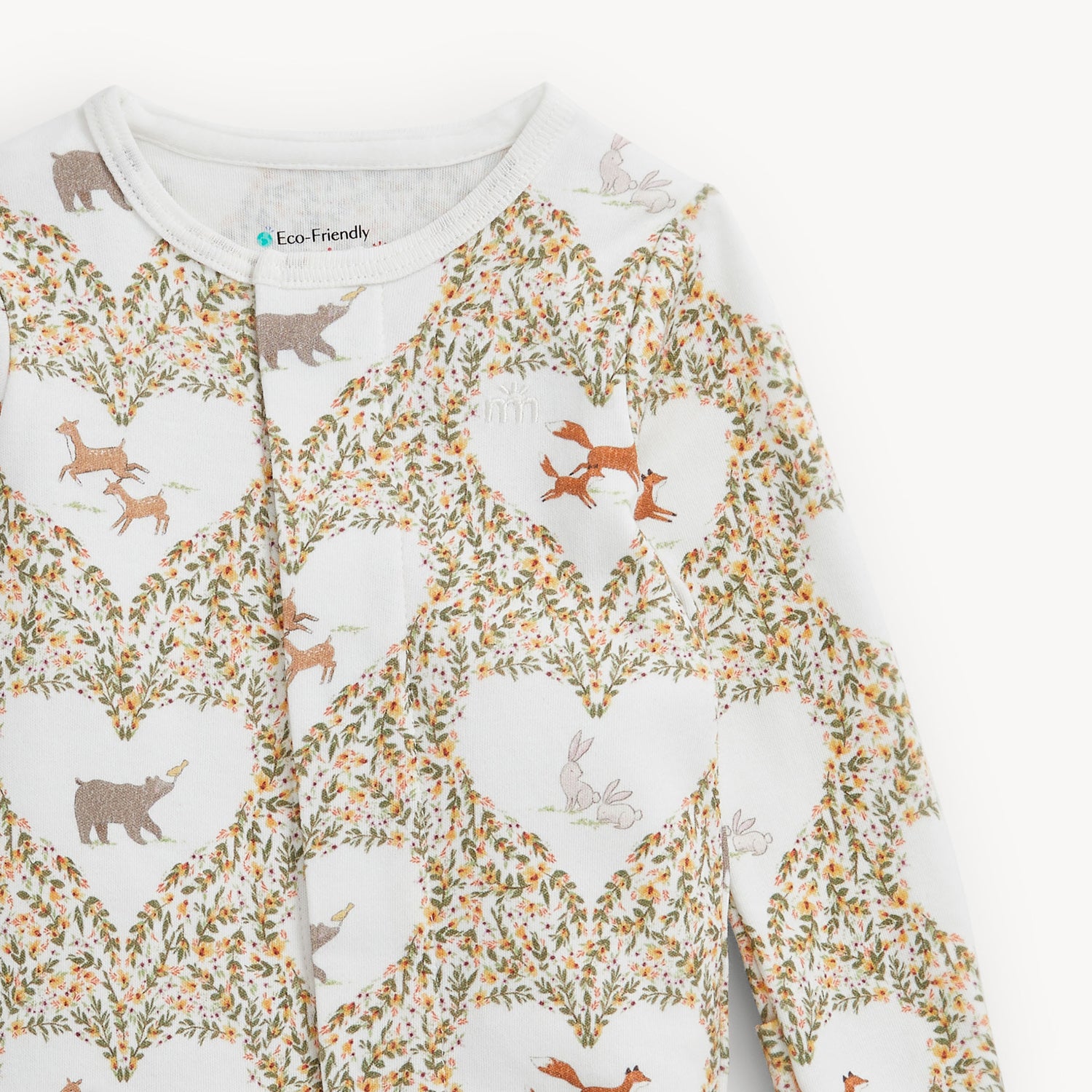 Organic Cotton Footie (Animal Heart)