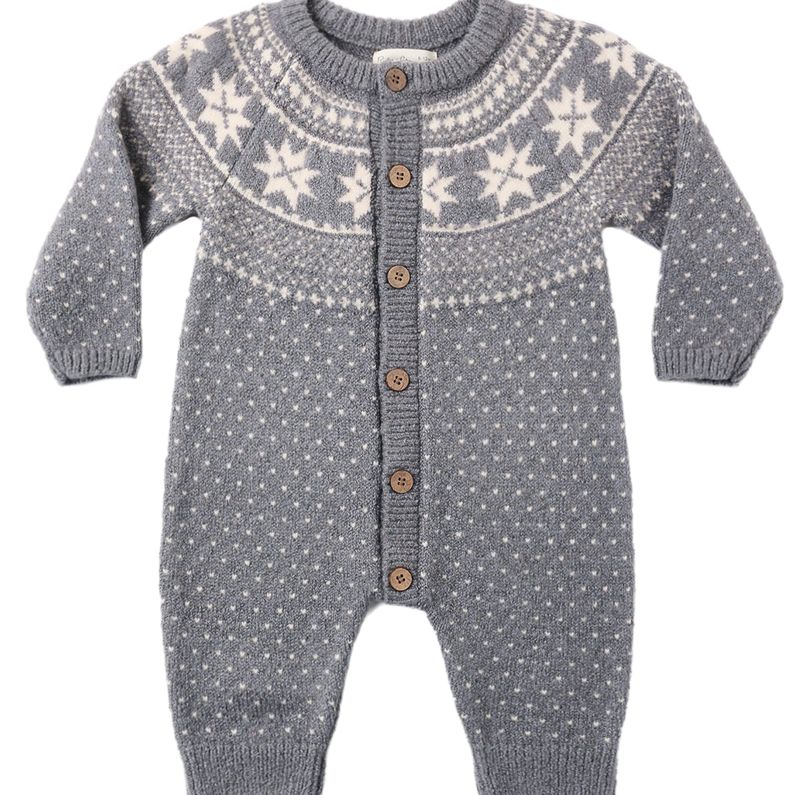 Fair Isle Romper (Slate)