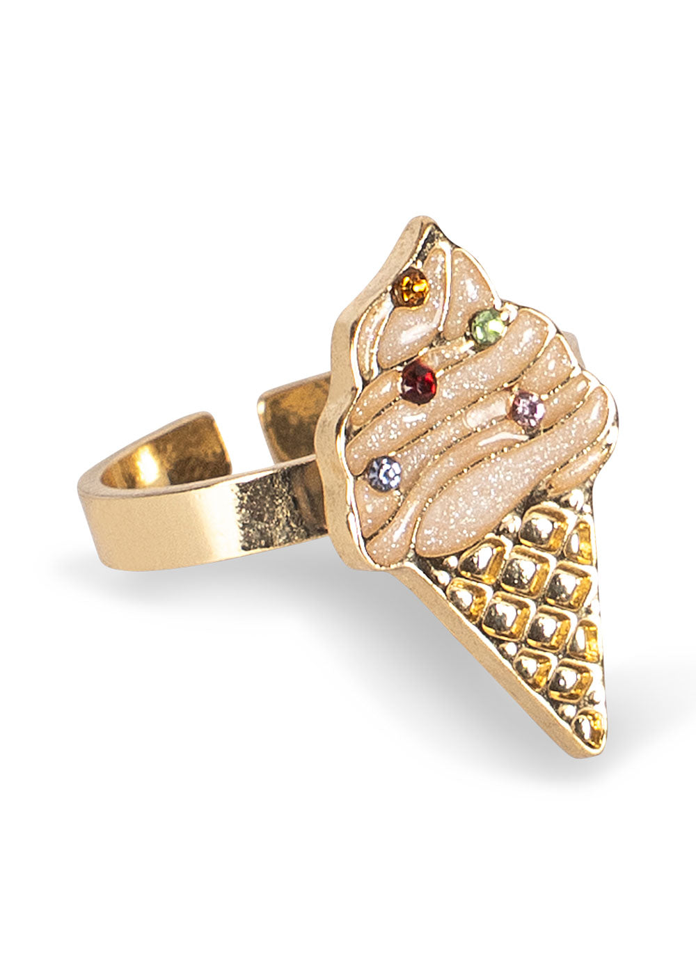 6 Pcs Kitty Sweets Ring Set (Gold)