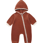 Velour Zip Jumpsuit (Redwood)
