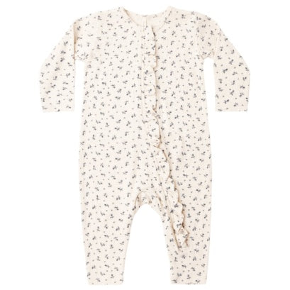 Ruffle Jumpsuit (Blue Ditsy)