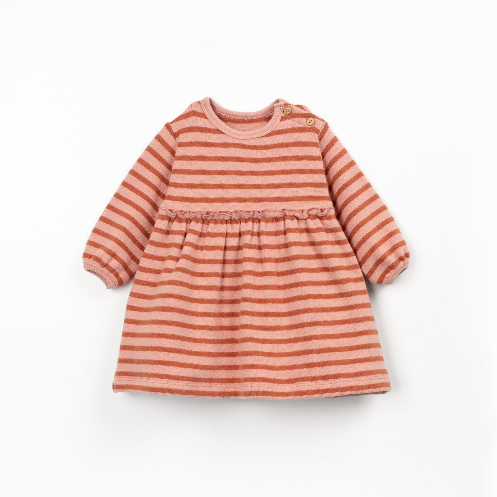Striped Jersey Dress (Coral)