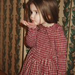 Elin Smock Dress (Brick Check)