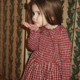 Elin Smock Dress (Brick Check)