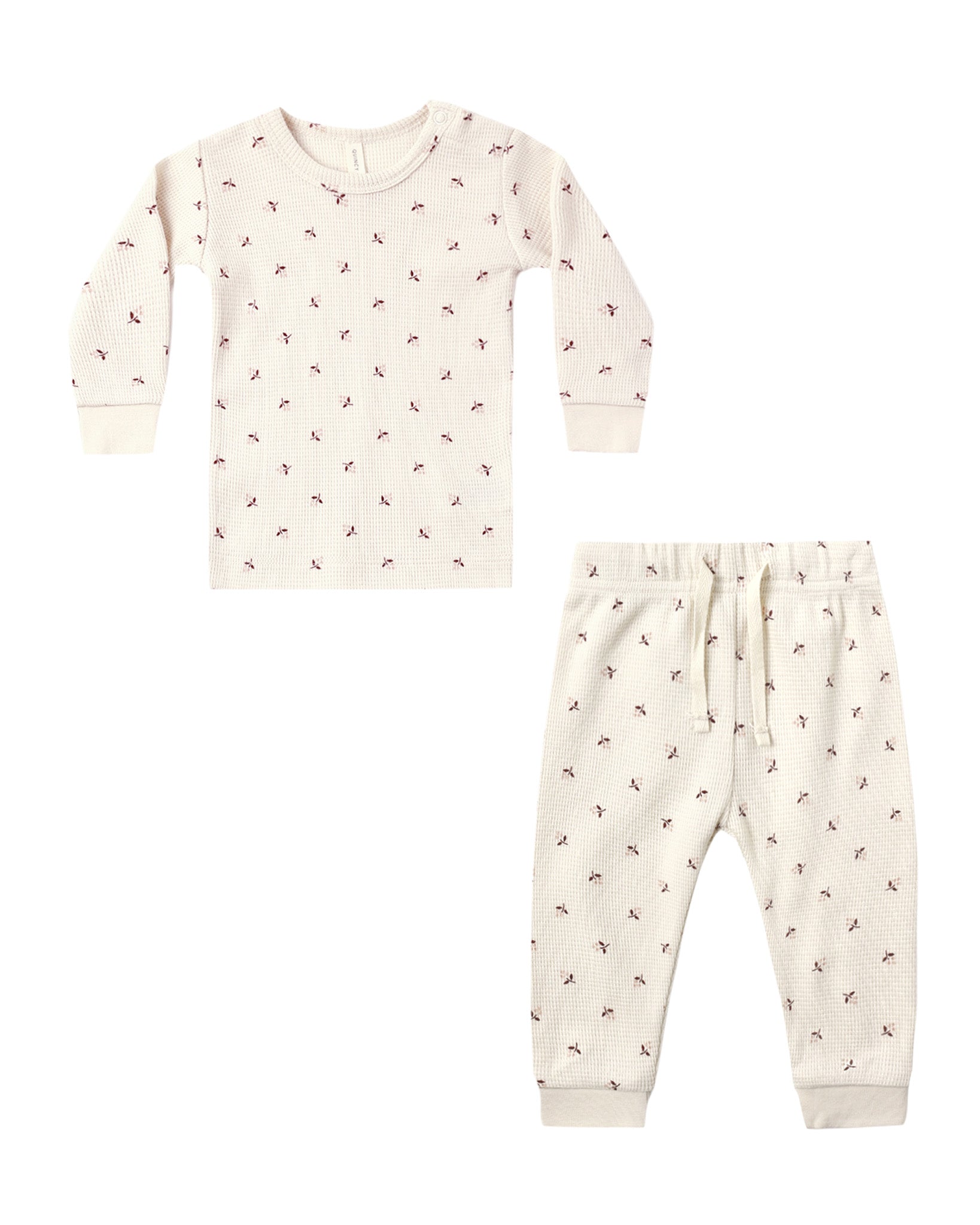 Waffle Top + Pant Set (Fall Ditsy)