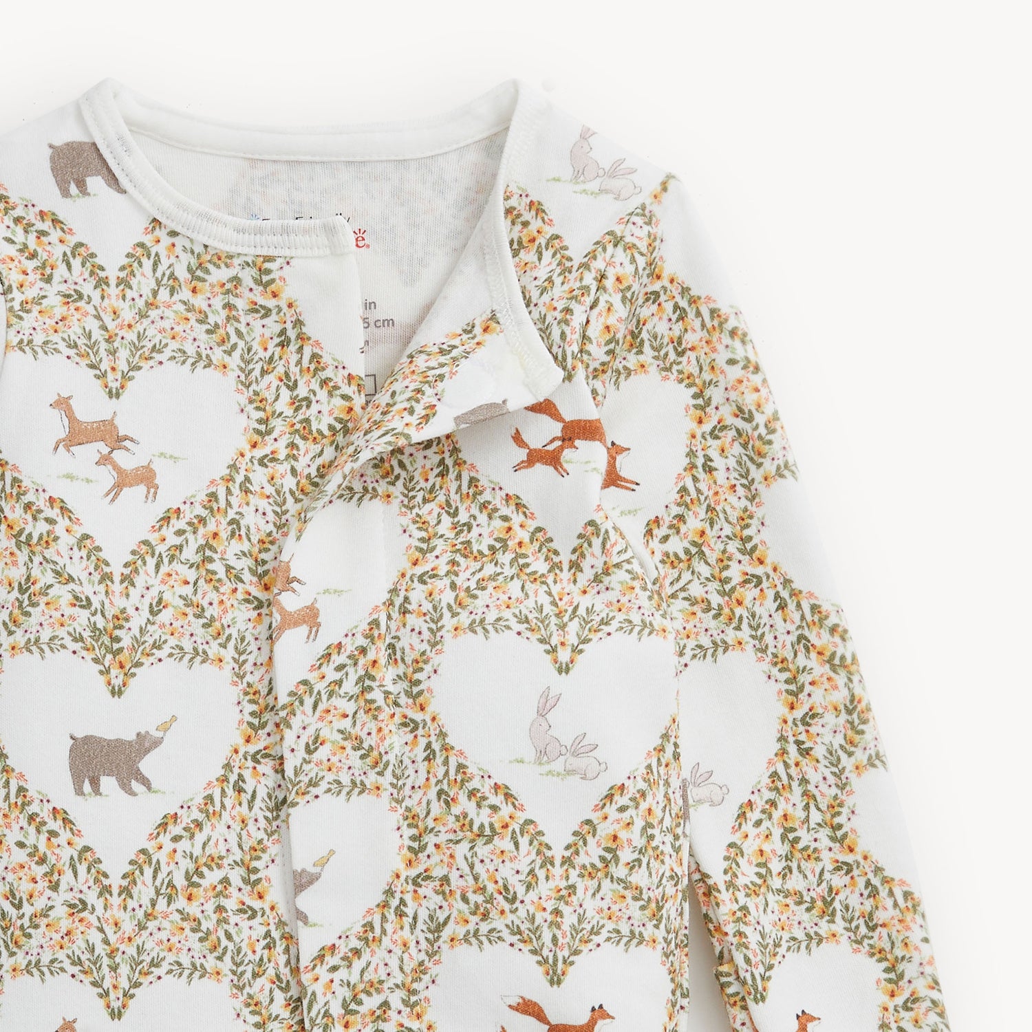 Organic Cotton Footie (Animal Heart)
