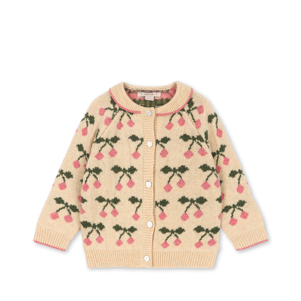 Belou Collar Cardigan (Cherry)