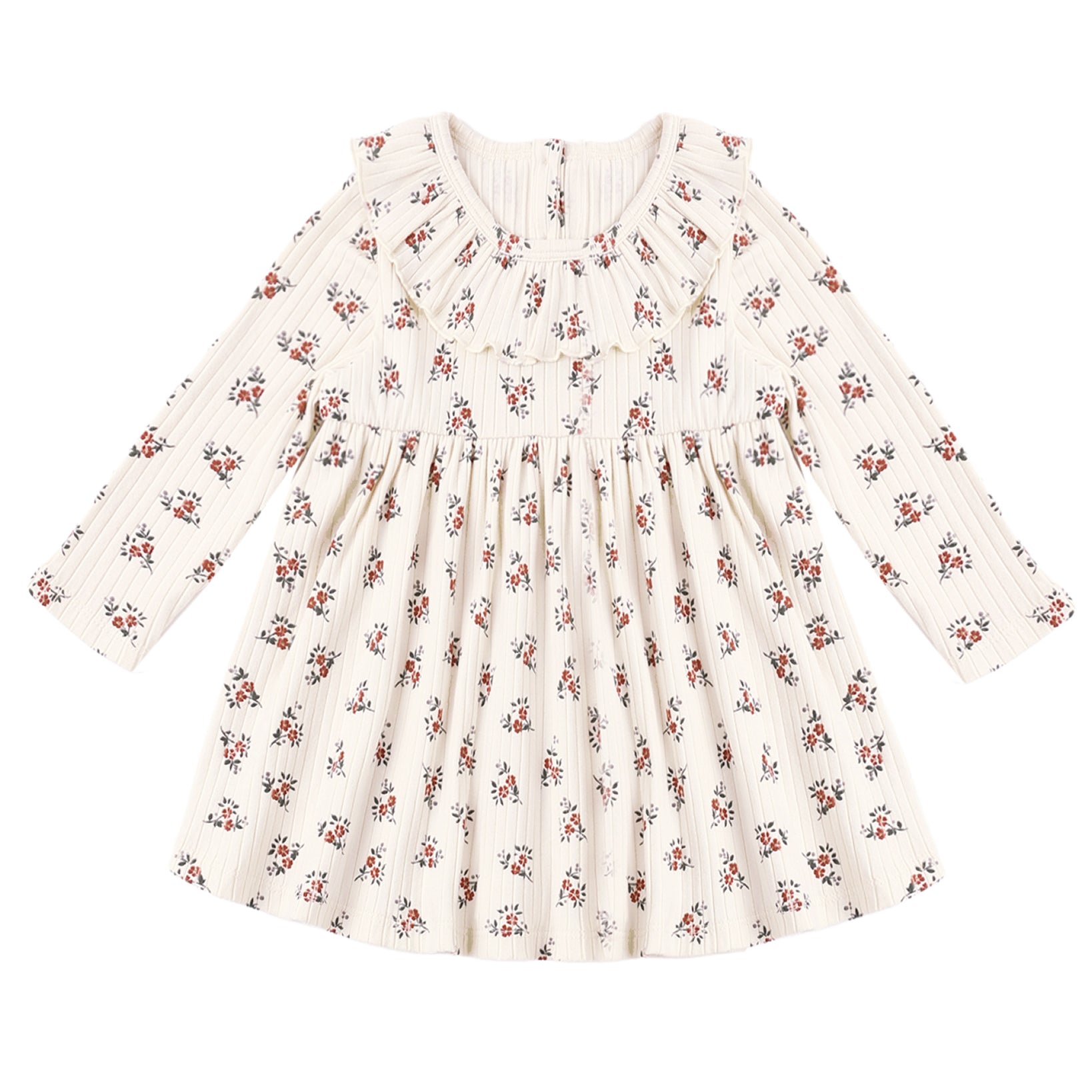 Ruffle Collar Dress (Ruby Bloom)